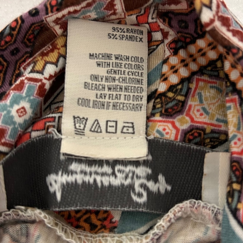 American Rag Cie Womens Geometric Diamond Print Maxi Skirt Boho Multicolor Large - Picture 8 of 8